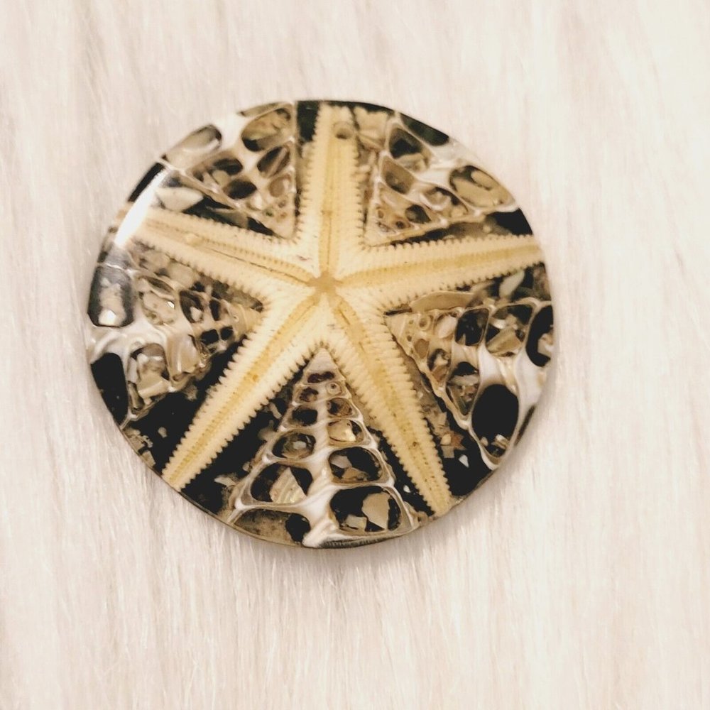 Vintage Starfish Pendant Mother of Pearl Beachy Nautical Coastal Cowgirl 14989 - Picture 1 of 8